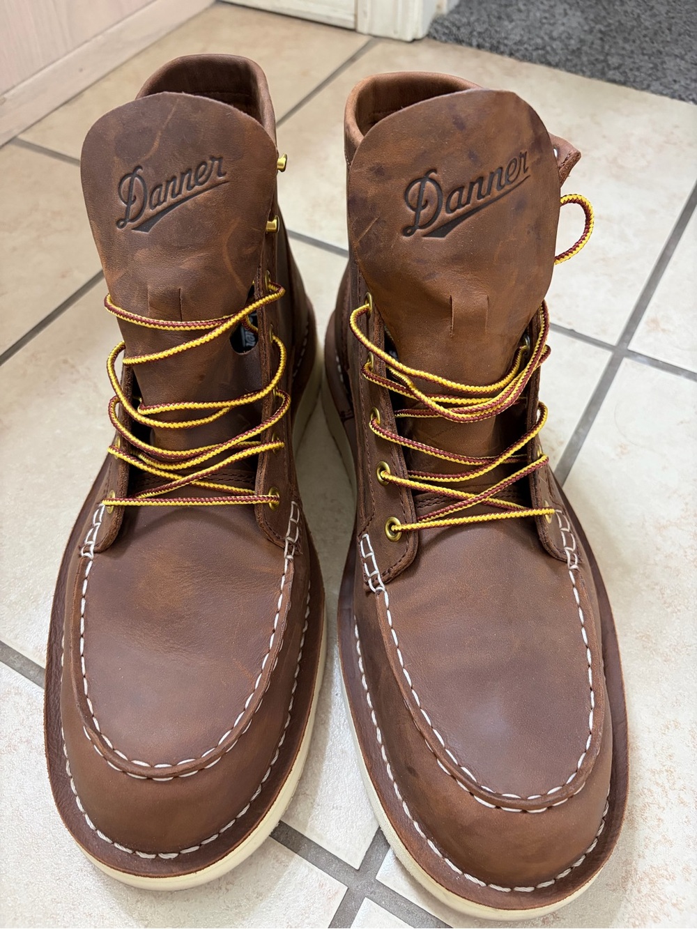 Danner Bull Run Moc Toe 6” Tobacco Work Boots 15573 Men’s 12D Made in USA